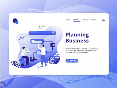 Planning Business Flat Illustration - planning-business-flat-illustration