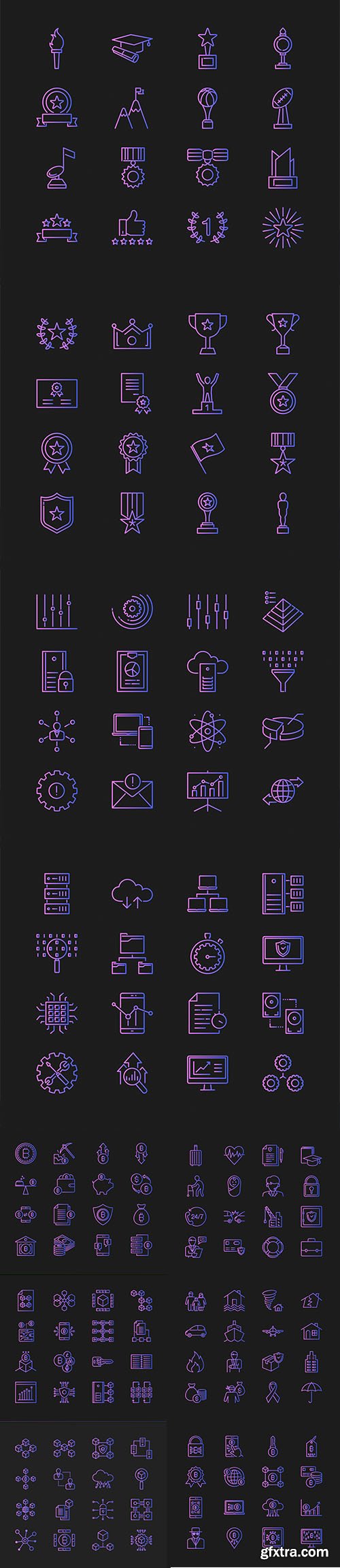 Set of Different Concept Vector Icons