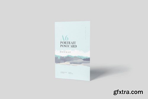 A6 Size Single Page Post Card Mockups