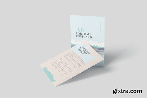 A6 Size Single Page Post Card Mockups