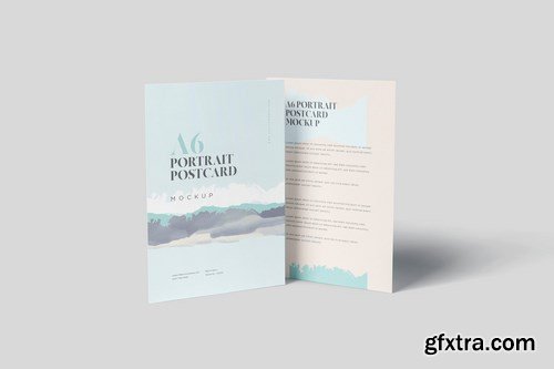 A6 Size Single Page Post Card Mockups