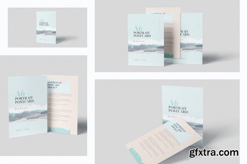 A6 Size Single Page Post Card Mockups