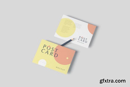 Rectangle Horizontal Postcard Mockup Template