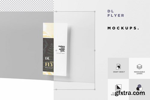 DL Size Vertical Flyer Mock Ups