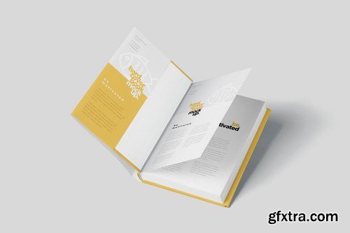 Digest Size Book With Dust Cover Mockups