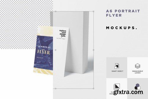 A6 Vertical Flyer Mockups