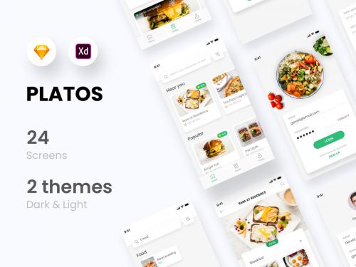 PLATOS - Food delivery app mobile UI kit - platos-food-delivery-app-mobile-ui-kit