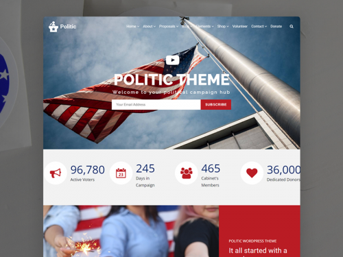 Politic WordPress Theme - Candidate Site Builder - politic-wordpress-theme-candidate-site-builder