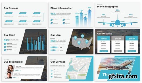 Skylines - Airlines Powerpoint Template