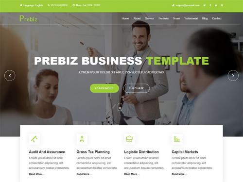 Prebiz - Digital Corporate Business Template - prebiz-digital-corporate-business-template