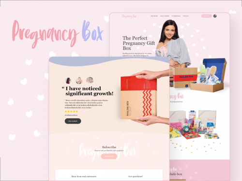 Pregnancy Box Subscription Landing Page Concept - pregnancy-box-subscription-landing-page-concept