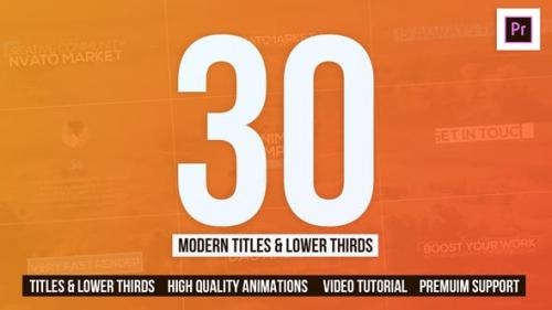 Videohive - 30 Modern Titles & Lower Thirds - Mogrt