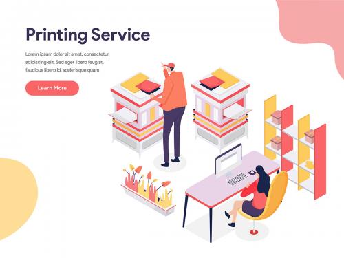 Printing Service Illustration Concept - printing-service-illustration-concept