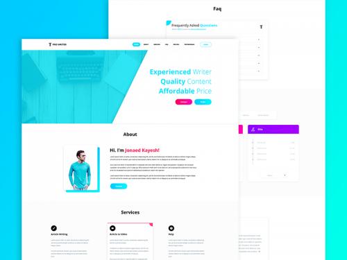 Pro Writer - PSD Template - pro-writer-psd-template