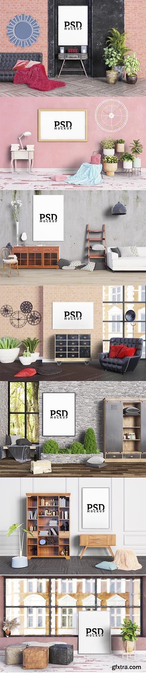 Room PSD Frame Wall Mockup