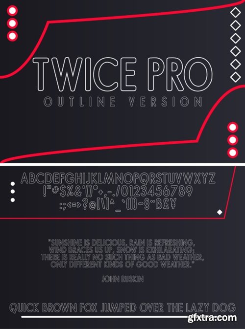 Twice Pro Outline Font