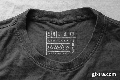 Logo PSD Mockup T-Shirt Neck Label