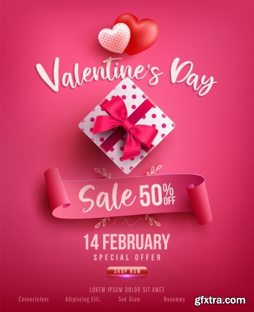 Valentine's day sale poster