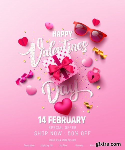 Valentine\'s day sale poster