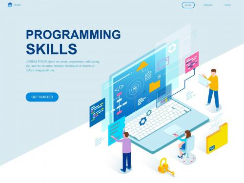 Programming Skills Isometric Landing Page Template - programming-skills-isometric-landing-page-template-73d5d97c-2bd0-416a-af1d-55fa3d928b49