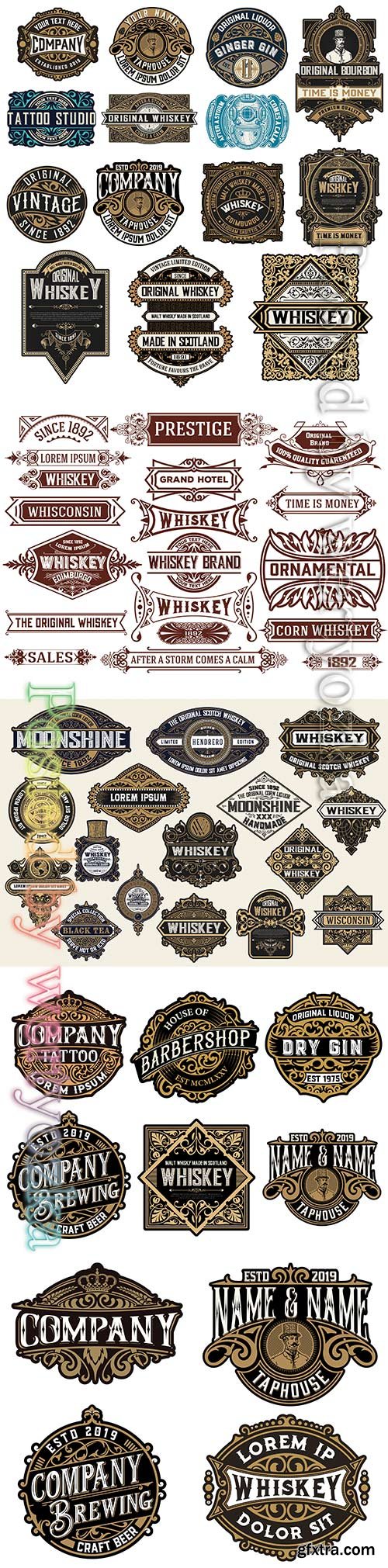 Labels and banners vector collection