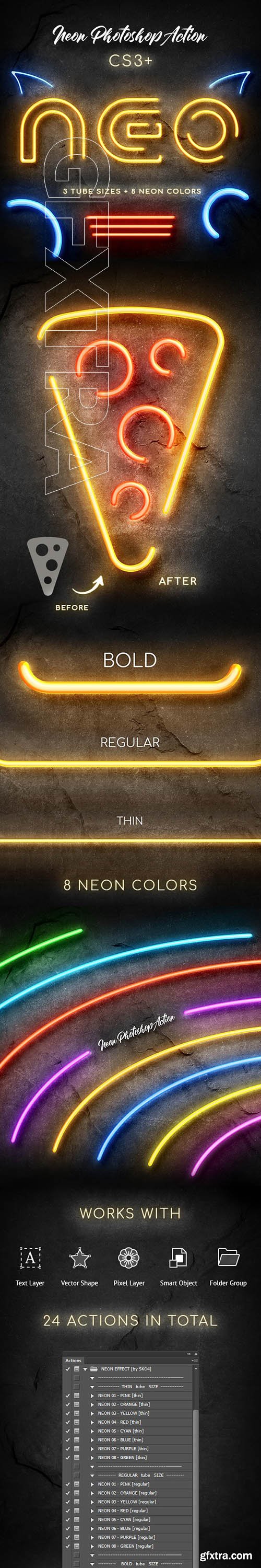 GraphicRiver - Neon Photoshop Action 25568919