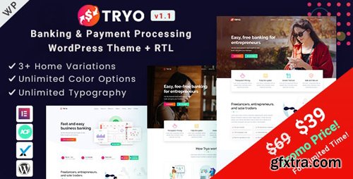 ThemeForest - Tryo v1.0 - Banking & Payment WordPress Theme - 25014916