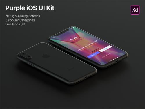 Purple iOS UI Kit - purple-ios-ui-kit-for-adobe-xd-kit