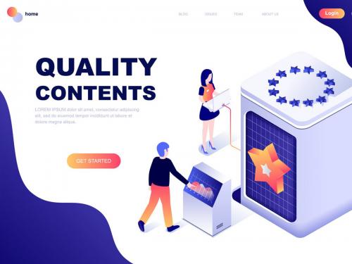 Quality Content Isometric Landing Page Template - quality-content-isometric-landing-page-template-b45416d1-da90-45a8-8d24-914929d337e4