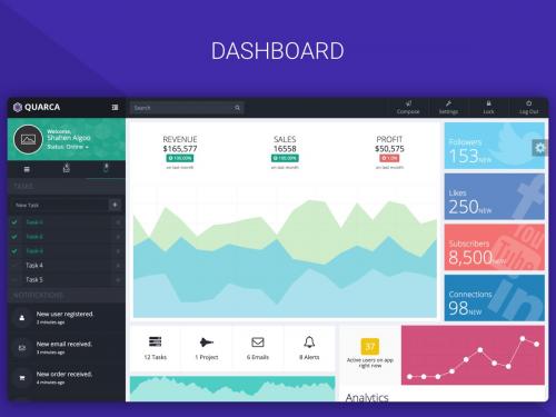 Quarca - Bootstrap Dashboard Template - quarca-bootstrap-dashboard-template