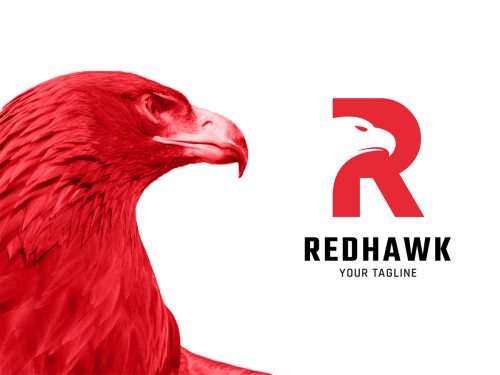 RedHawk (R + Eagle) - Logo Template - r-eagle-logo-template