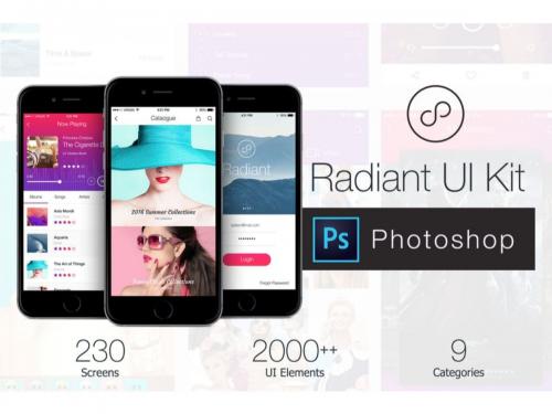 Radiant UI Kit - 200+ for Photoshop - radiant-ui-kit-200-for-photoshop