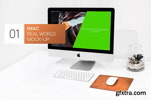 Minimalistic iMac Real World Mock-Up