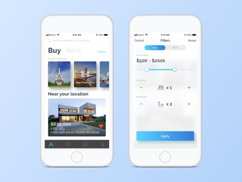 Real Estate App UI for Sketch - real-estate-app-ui-for-sketch