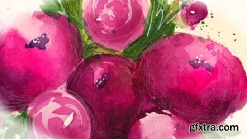 Watercolor with Me: Loose and Sketchy Abstract Blooms