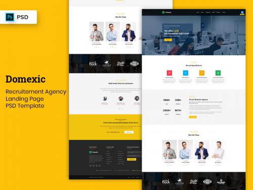 Recruitement Agency Landing Page PSD Template - recruitement-agency-landing-page-psd-template