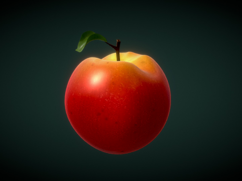 Red Apple with Green Leaf - red-apple-with-green-leaf