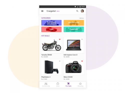 Redesigned Craiglist with Google's Material design concept - redesigned-craiglist-with-google-s-material-design-concept