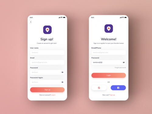 Rent home UI Kit - sign up, welcome - rent-home-ui-kit-sign-up-welcome