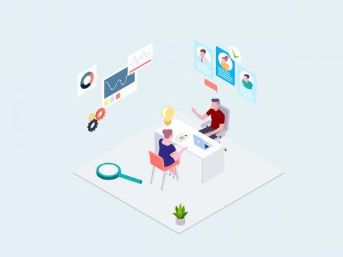 Resourcing Services Isometric Illustration - resourcing-services-isometric-illustration