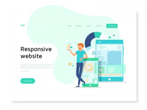 Responsive Website Development Illustration for Landing Page - responsive-website-development-illustration-for-landing-page