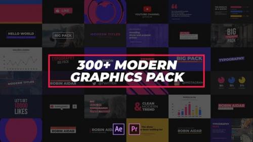 Videohive - 300+ Modern Graphics Pack