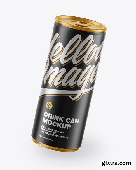 Matte Metallic Can Mockup 54598