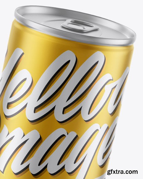 Matte Metallic Can Mockup 54598