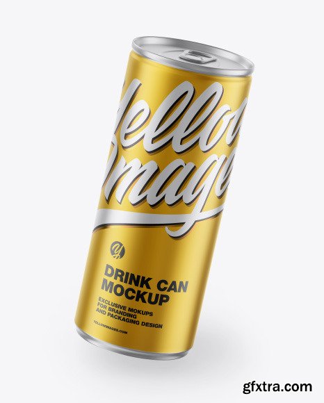 Matte Metallic Can Mockup 54598