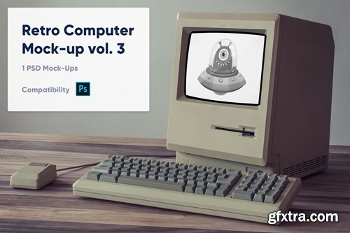 1 Retro Computer Mockup vol. 3