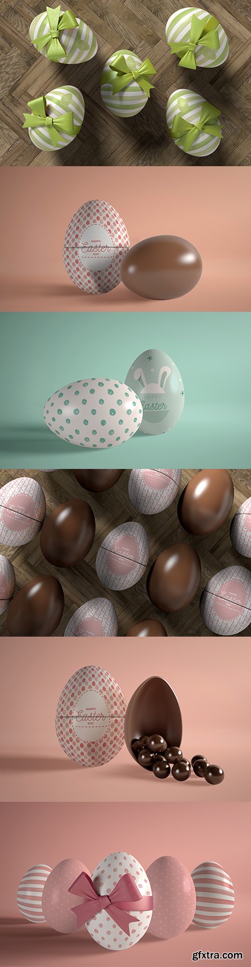 Easter egg collection and decorative banter template