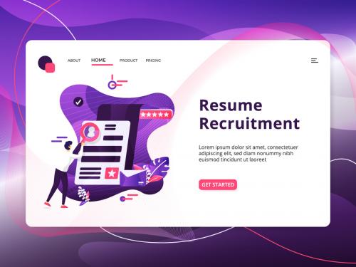 Resume Recruitment Modern Illustration - resume-recruitment-modern-illustration