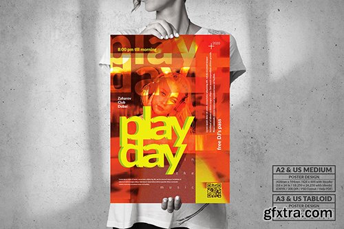 PlayDay Poster Design - Music Event