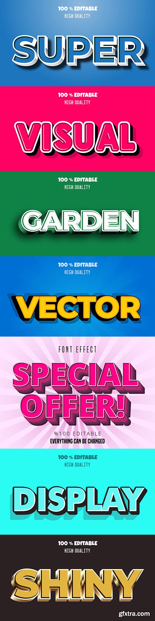 Font effect editable collection illustration 8